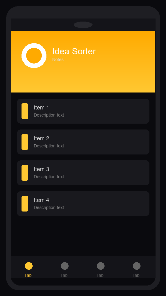 Idea Sorter — Inspiration fragment organizer